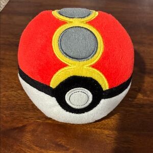 Pokemon Red and Yellow Stuffed Pokeball